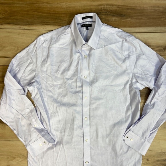 Banana Republic Mens Shirt Large Non Iron Standard Fit Purple Button Up - Picture 3 of 9